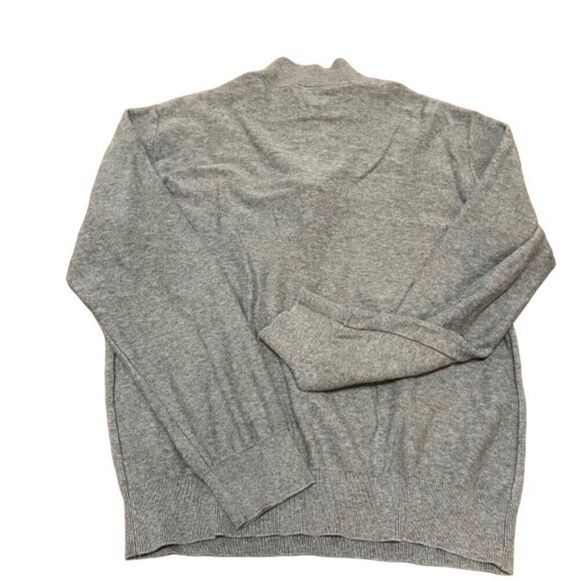 Armani Exchange Men's 1/4 Zip Textured Sweater Gray Textured Size Medium - Picture 2 of 8